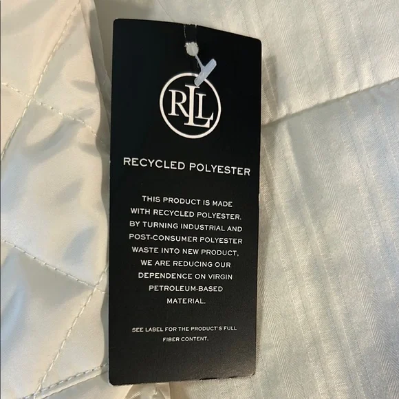 Ralph Lauren NWT Women's Cream Large Quilted Vest - Picture 8 of 8